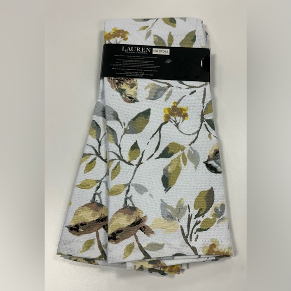 Lauren Ralph Lauren Birds on Branches Kitchen Towel - set of two - Picture 3 of 4